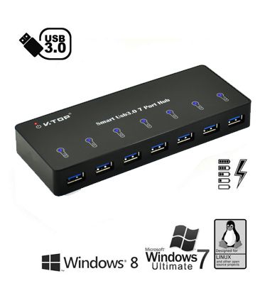 8 Port Series of 7 Port + 1DCP Charging Port (5V,2.1A) for Ipad/Samsung Pad