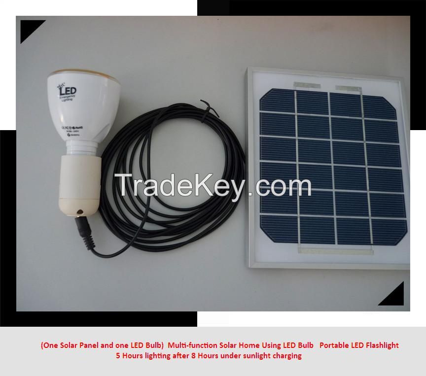 3W Emergency LED Bulb With Solar Panel Charging (LVL-SE03W)