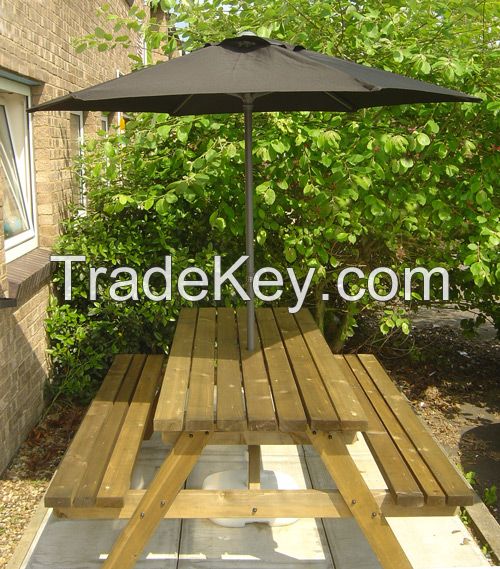 Savannah Dusk Garden Beach Parasol - Black