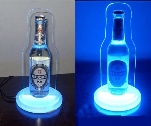 Luminous acrylic display stand for the brand signs