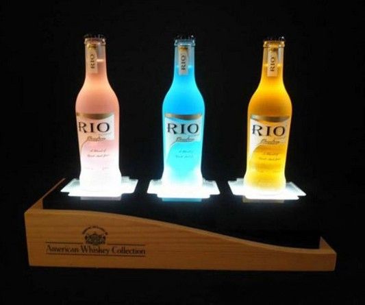Luminous acrylic display stand for the brand signs 