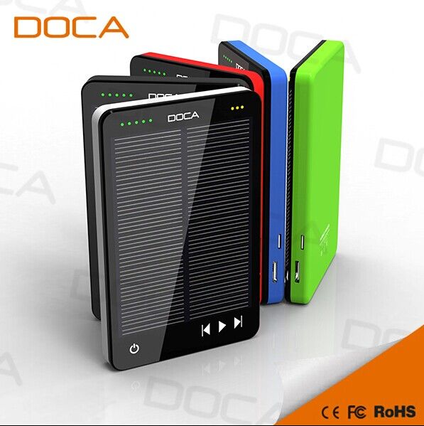 2013 New DOCA Solar charging Power Bank with MP3 Player