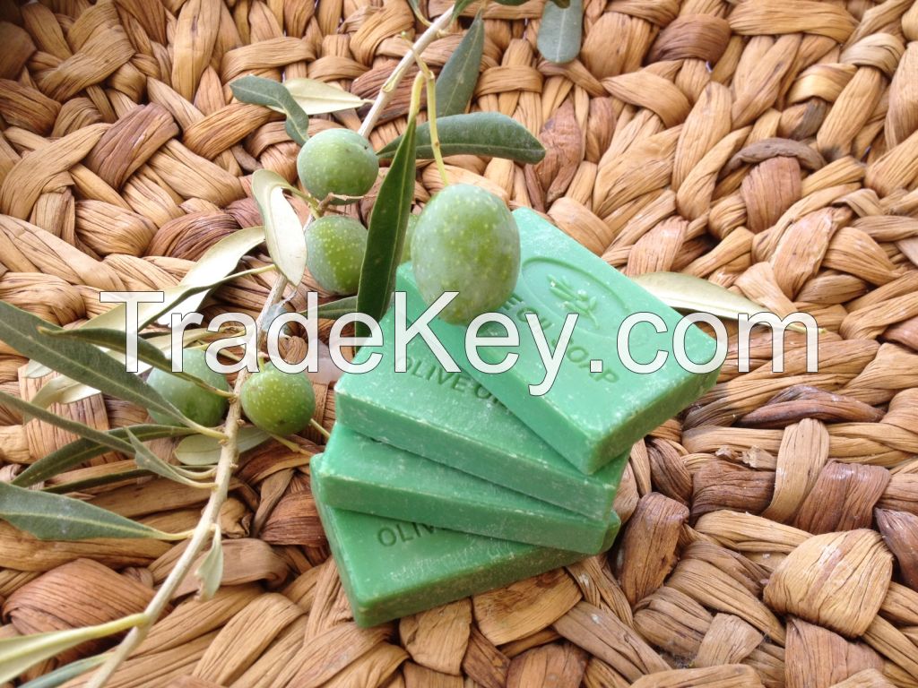 Greek Olive Oil Soap Classic in white or green.
