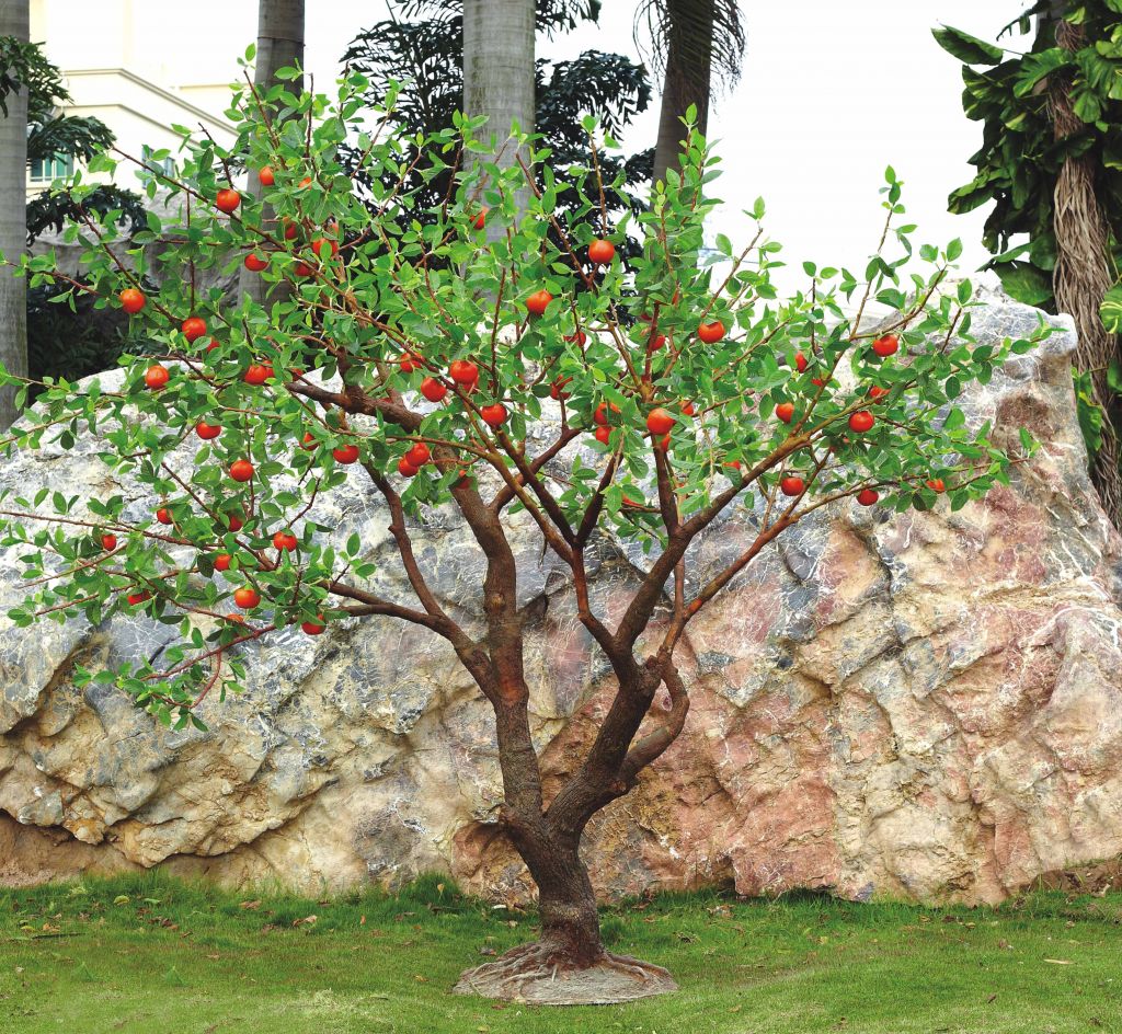 artificial led fruit tree lights high simulation led apple tree for garden & park decoration