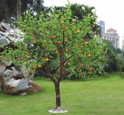 artificial led fruit tree lights high simulation led orange tree for garden & park decoration