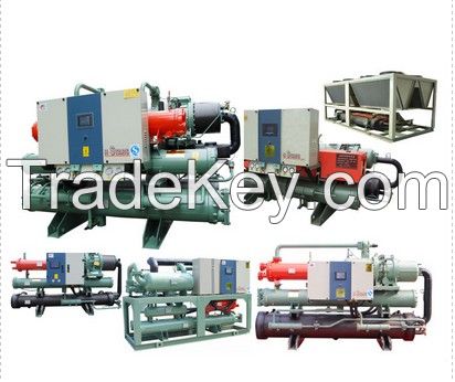 Flooded type water industrial cooled chiller