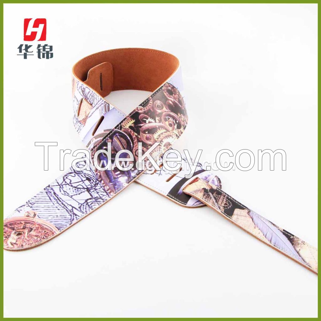 Custom  high quality  leather guitar strap/belt for sale