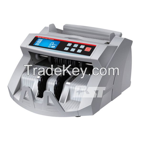 Banknote counter with UV+MG counterfeit functions and large LEC/LCD