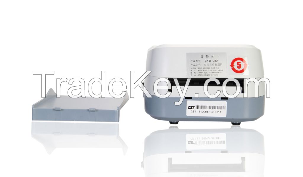 Mlti currency money detector BYD-08A with UV+MG+IR+Security line detection