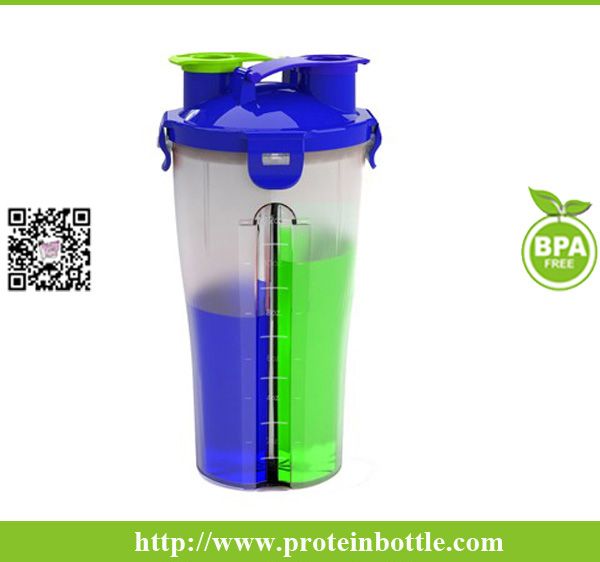 700ml protein dual shaker with strainer