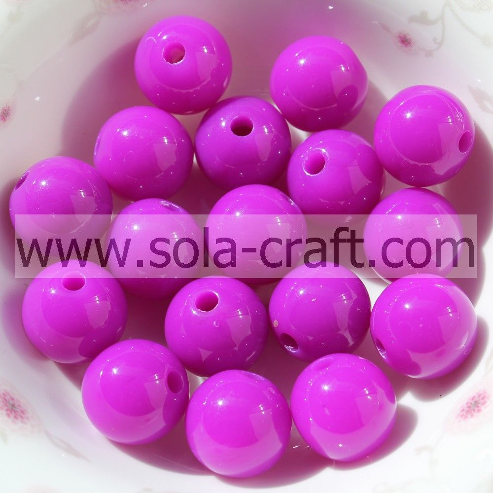 Wholesale Assorted Color Acrylic Solid Beads Fluorescent Bead For Brac