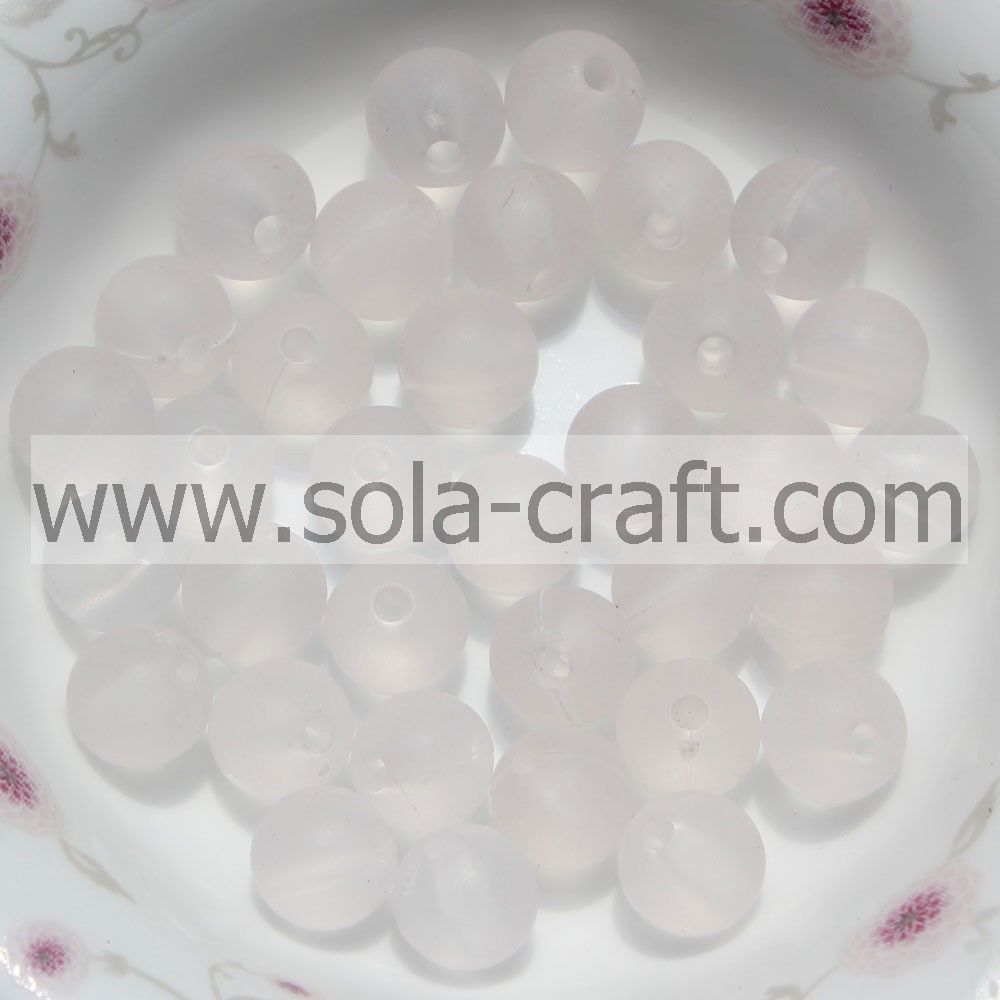 6MM, 8MM, 12MM Matte acrylic jewelry Round Smooth Beads For dÃƒÂ©cor cloth/