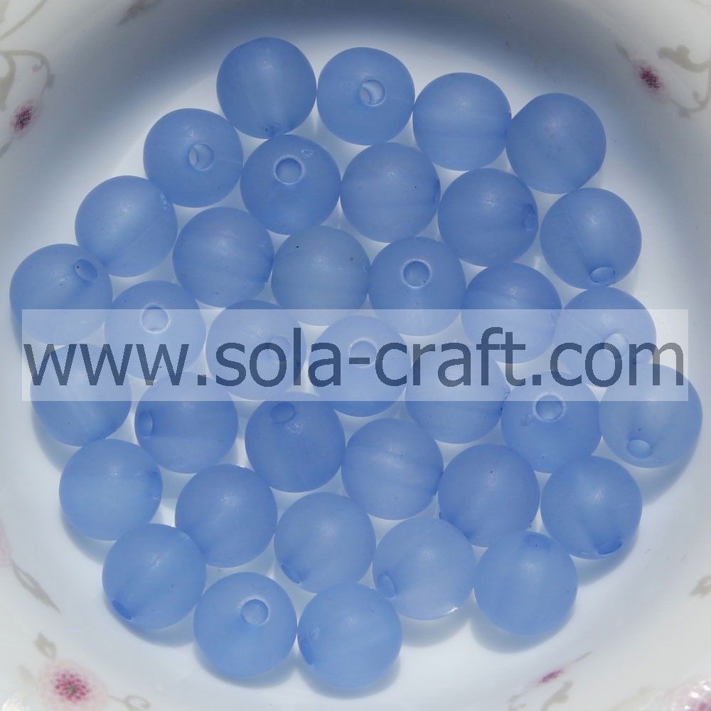 6MM, 8MM, 12MM Matte acrylic jewelry Round Smooth Beads For dÃƒÂ©cor cloth/