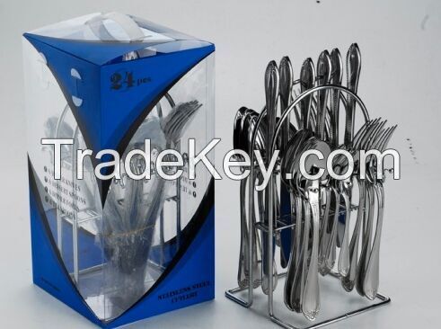 High Class stainless stain kinfe fork and spoon  tablewares 