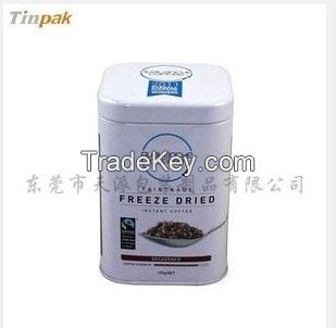 China cheap square airtight tea tin can