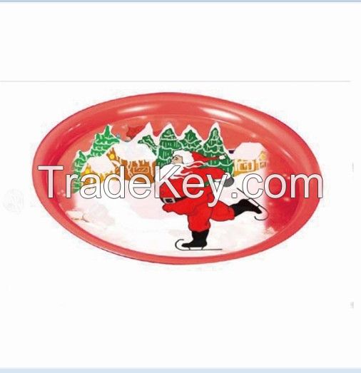 wholesale round decorative metal tin trays