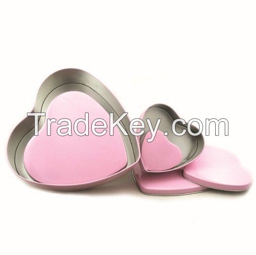 cute heart shape valentine's chocolate tin
