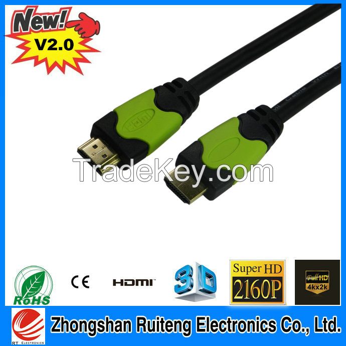 HDMI cable support 2.0  up to 2160p .