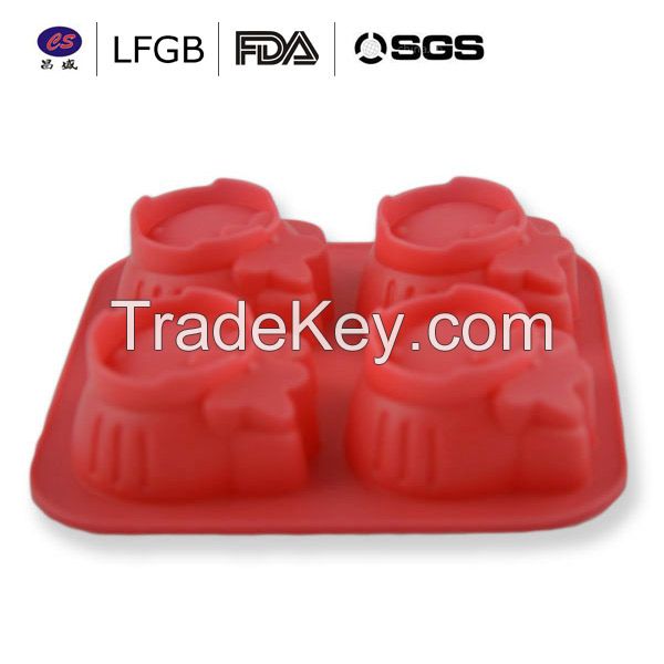 Factory price customized hello kitty shape silicone cake molds