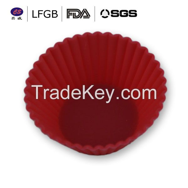 Professional lovely high quality silicone cup cake molds