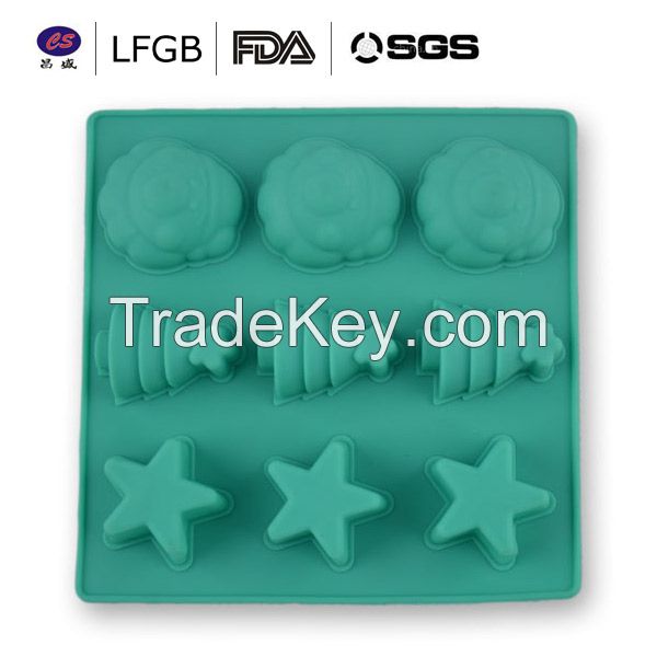 Christimas tree high quality professional  silicone cake molds