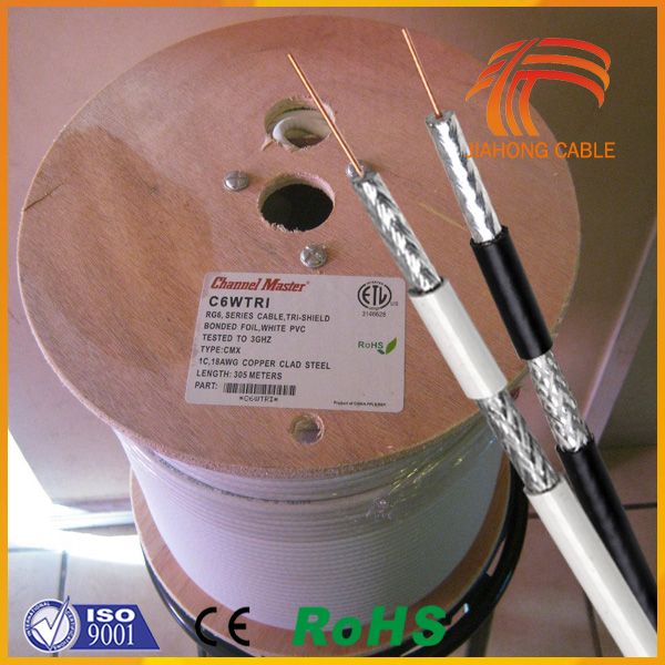 75 Ohm RG6 Coaxial Cable UL CE RoHS listed RG6 Cable