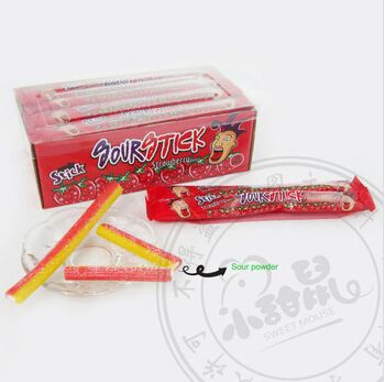 20g Double color sour gummy stick candy