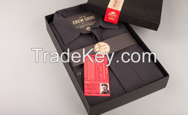 coated art cardbord paper T-shirt packing box with PVC window