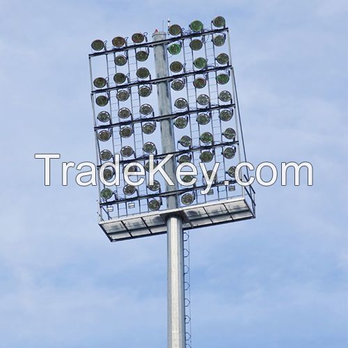 China factory stadium mast Galvanized steel Pole 