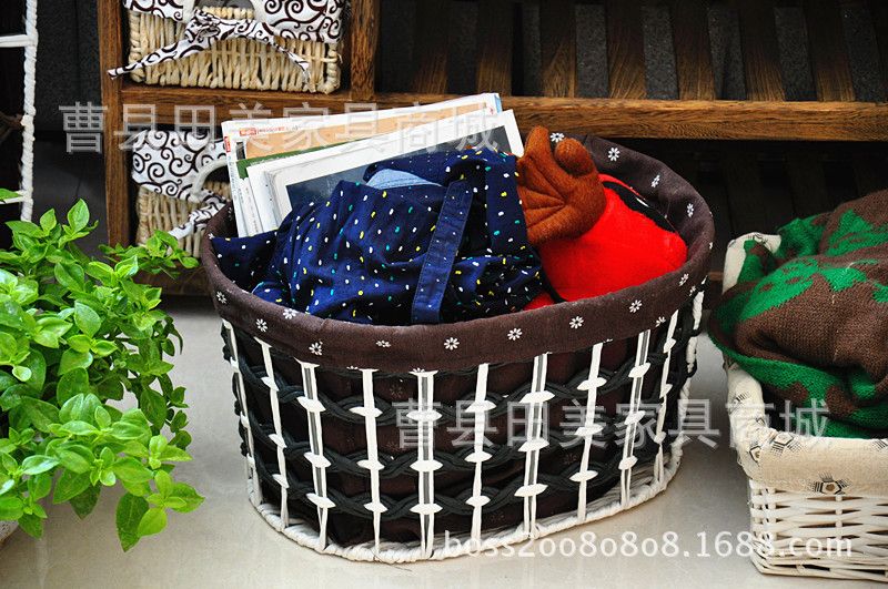 Straw laundry basket for wholesale