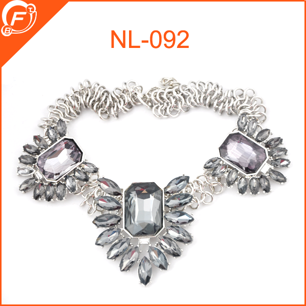 newest fashion women crystal necklace for garments decoration