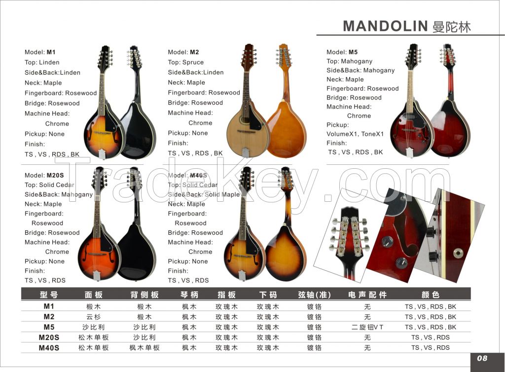 Customized Hot Sale wood mandolin