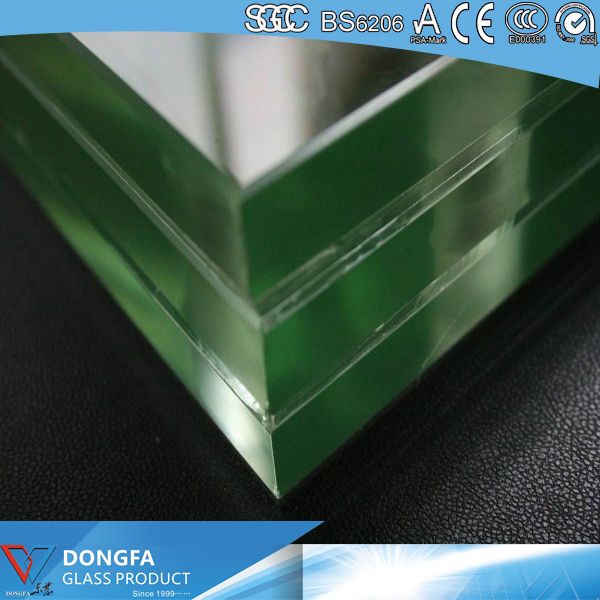 Clear toughened Dupont PVB/SGP laminated glass