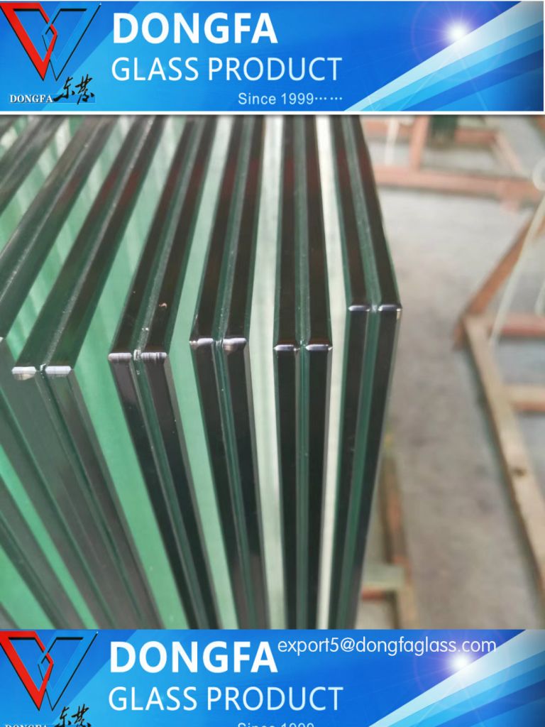 Clear toughened Dupont PVB/SGP laminated glass