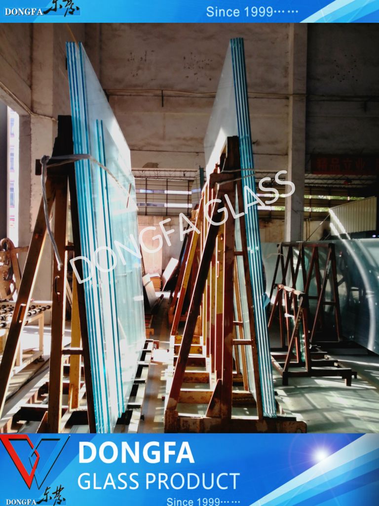 Clear toughened Dupont PVB/SGP laminated glass