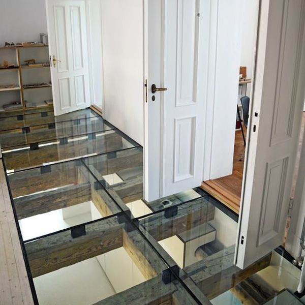 Transparent Glass Floor Workplace, Clear Sgp Laminated Glass Floor Price in China