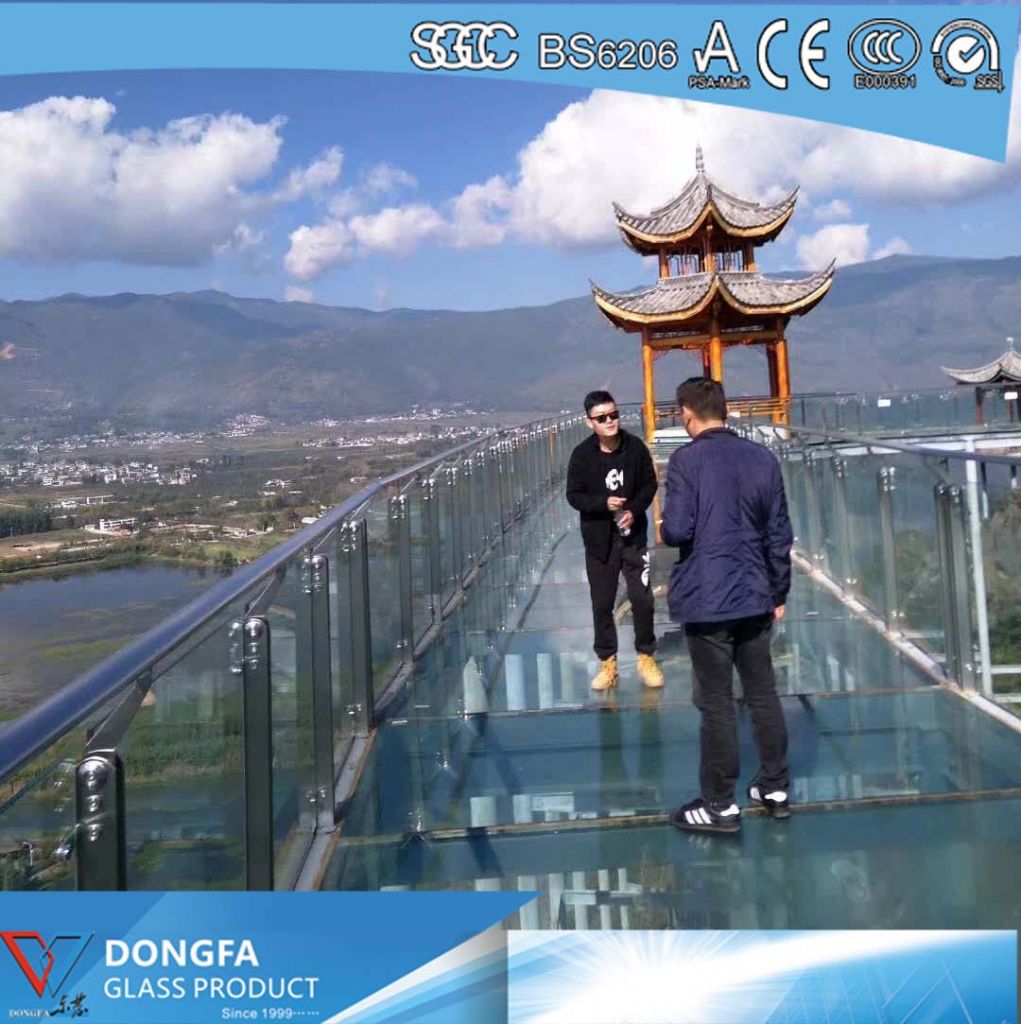 Safety SGP laminated glass bridge