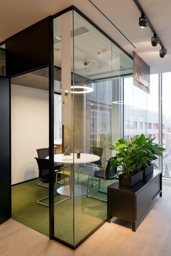 High quality tempered glass office partitions