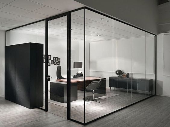 High quality tempered glass office partitions