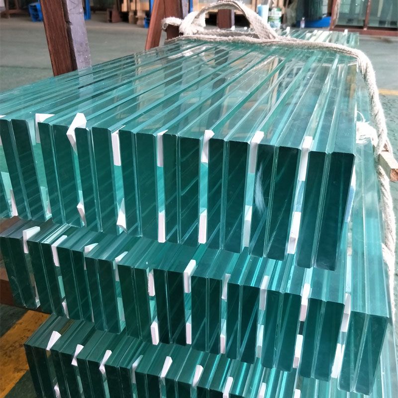 flat shap ultra clear laminated glass 10mm price for floor and staircase