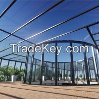 Tempered glass container sunroom glass roof panels for sale with CE certification