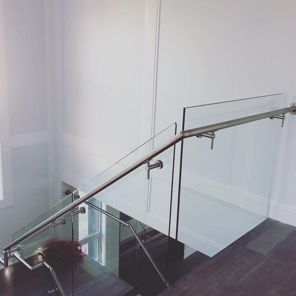 Indoor 10mm 12mm toughened safety tempered glass railing handrail panles 