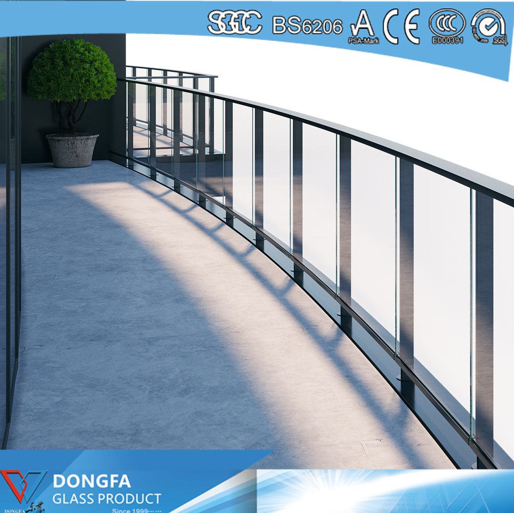 Frameless Sentryglas Laminated Railing Glass manufacturer