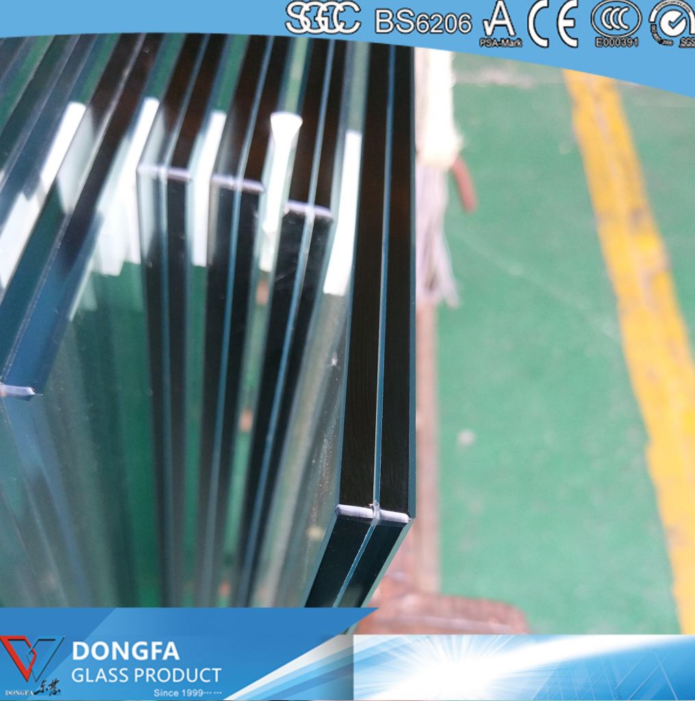 Violent - resistence SGP Interlayer High Security Toughened Laminated Glass For Commercial Building Glass