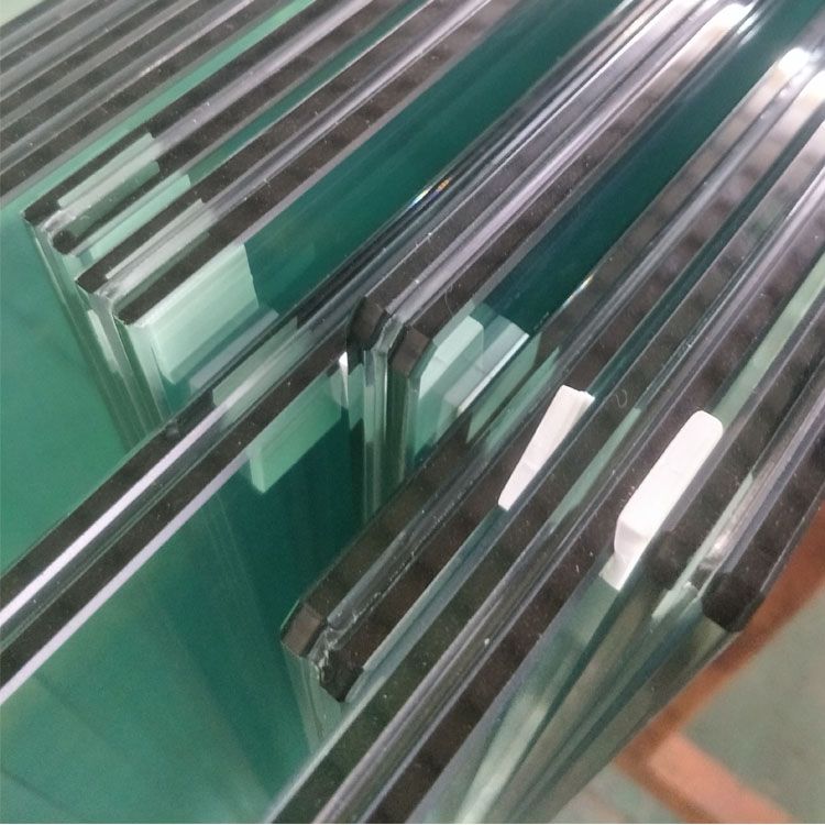 Aluminum U channel 13.52mm PVB laminated safety glass railing