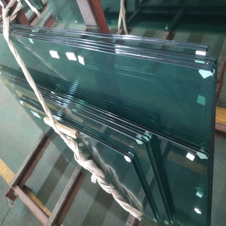 Aluminum U channel 13.52mm PVB laminated safety glass railing
