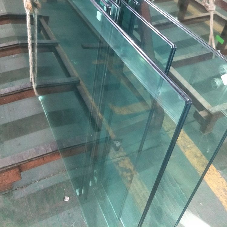 Aluminum U channel 13.52mm PVB laminated safety glass railing