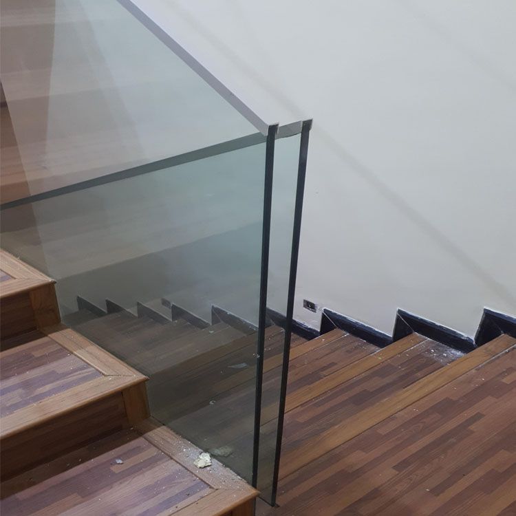 CE standard Commercial Aluminum 12mm Clear Tempered Safety Glass Railing