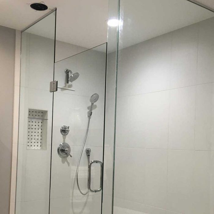 Simple Safety Clear Tempered Frameless Slilding Glass Shower Room door