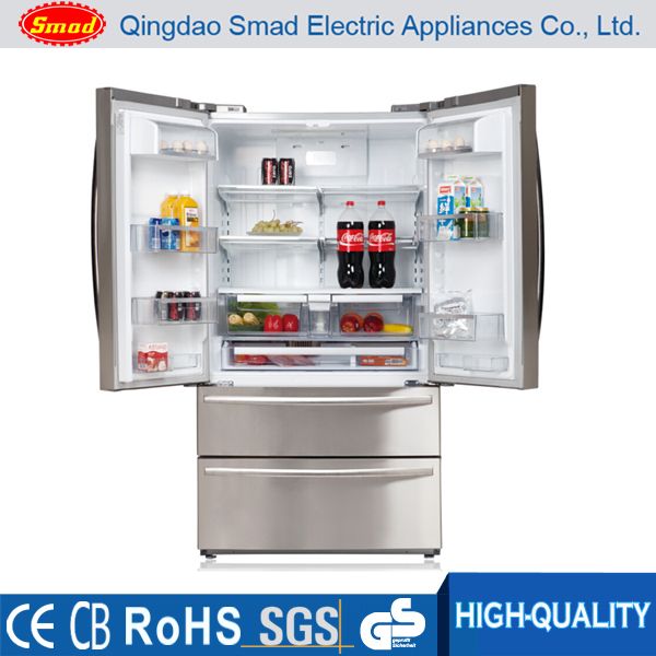 2014 new design no frost french door refrigerator with ice maker